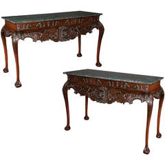 Pair of Irish Chippendale Console Tables
