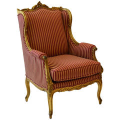 Antique Wing Chair in the Louis XV Style