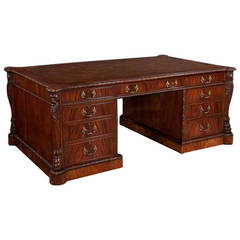 Antique Chippendale Partners Desk