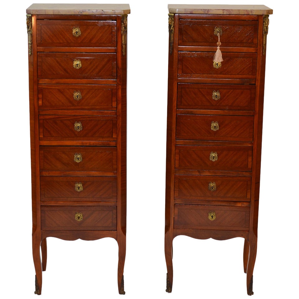 Pair of Louis XVI Linen Chests For Sale