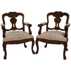 Pair of Antique Louis XV Fauteuils