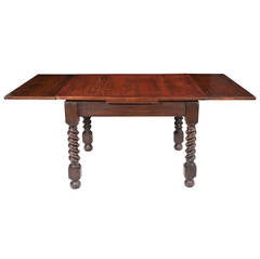 Jacobean Oak Draw Leaf Table