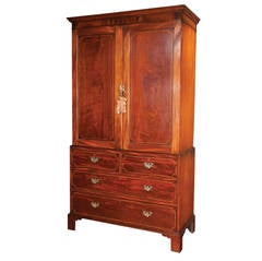 Chippendale Mahogany Linen Press