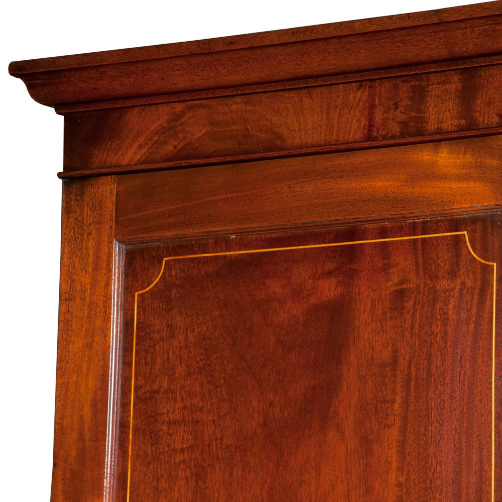 Mid-19th Century Chippendale Mahogany Linen Press For Sale