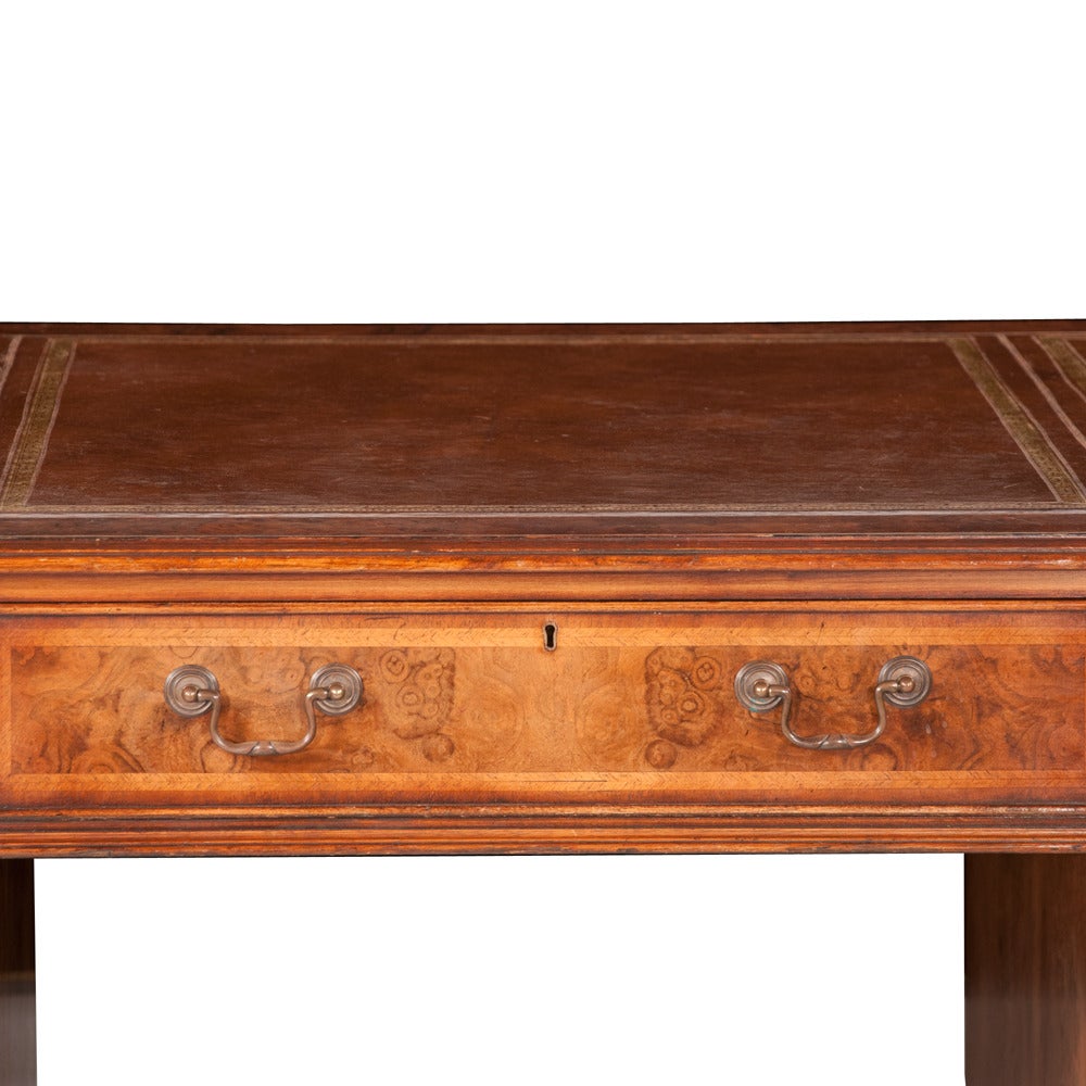 English Chippendale Pedestal Desk