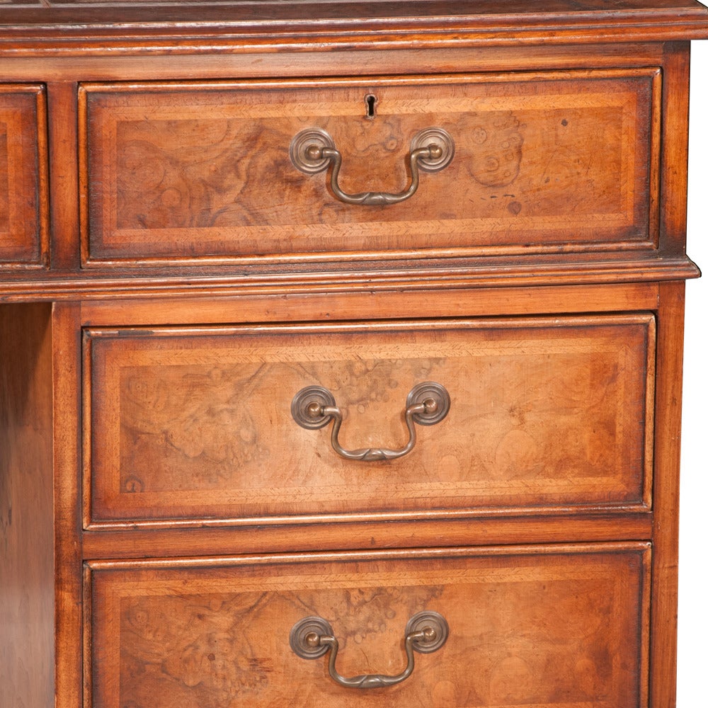 20th Century Chippendale Pedestal Desk