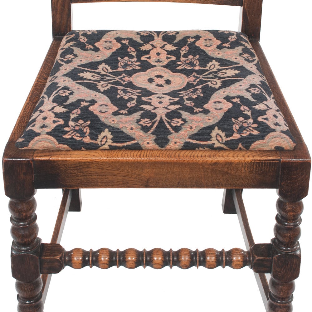Jacobean Oak Dining Chairs, Set of six For Sale 5