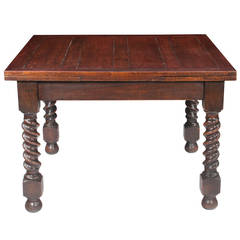 Jacobean Oak Draw Leaf Table