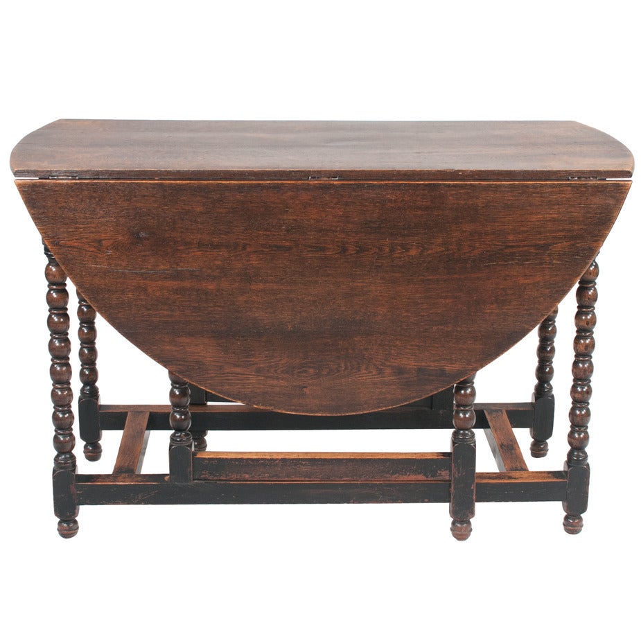 Jacobean Oak Gate Leg Dining Table