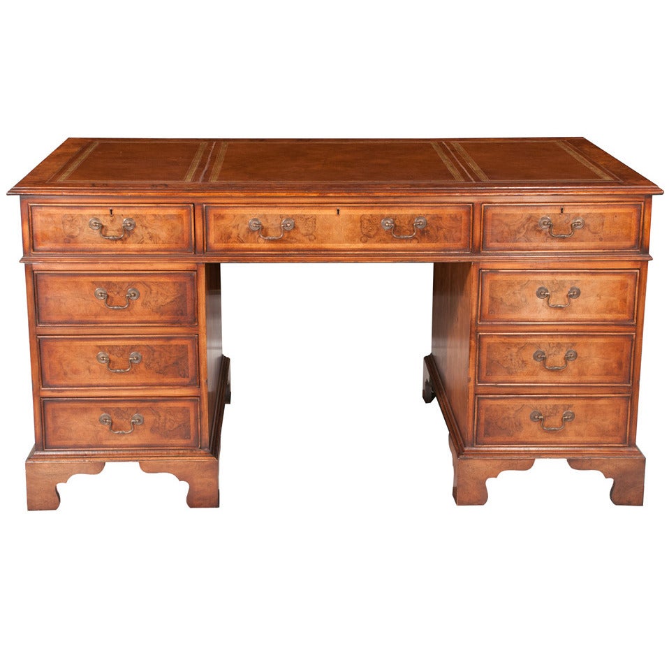 Chippendale Pedestal Desk