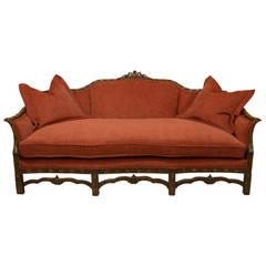19th Century, Chinese Chippendale-Style Sofa