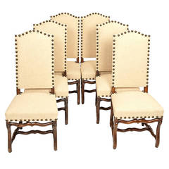 Set of Six French Country Dining Chairs