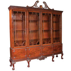 Antique Chippendale Mahogany Breakfront