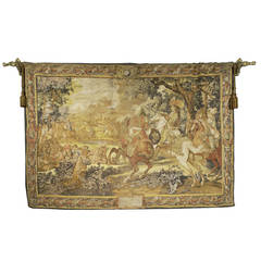 French Tapestry Depicting Battle Scene