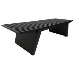Mid Century Modern Slatted Bench, Table,,Cristian Wicha