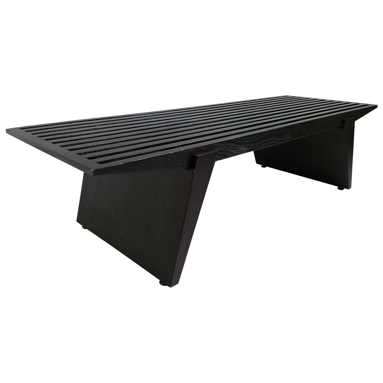 Mid Century Modern Slatted Bench, Table, , Cristian Wicha