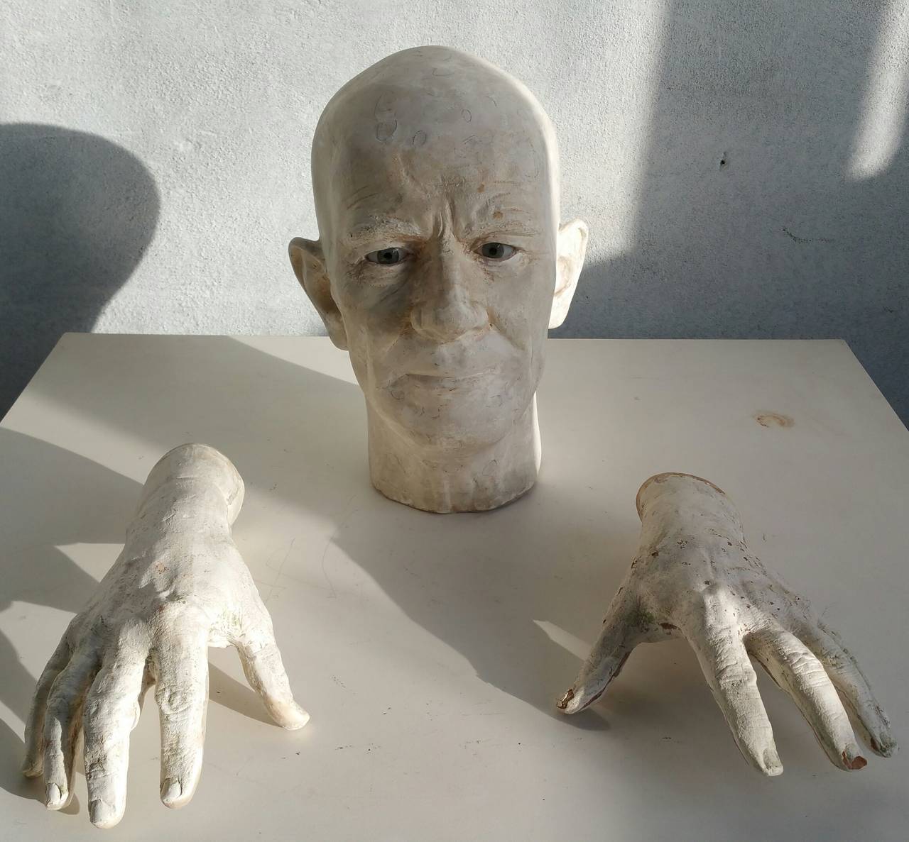 head in hands sculpture