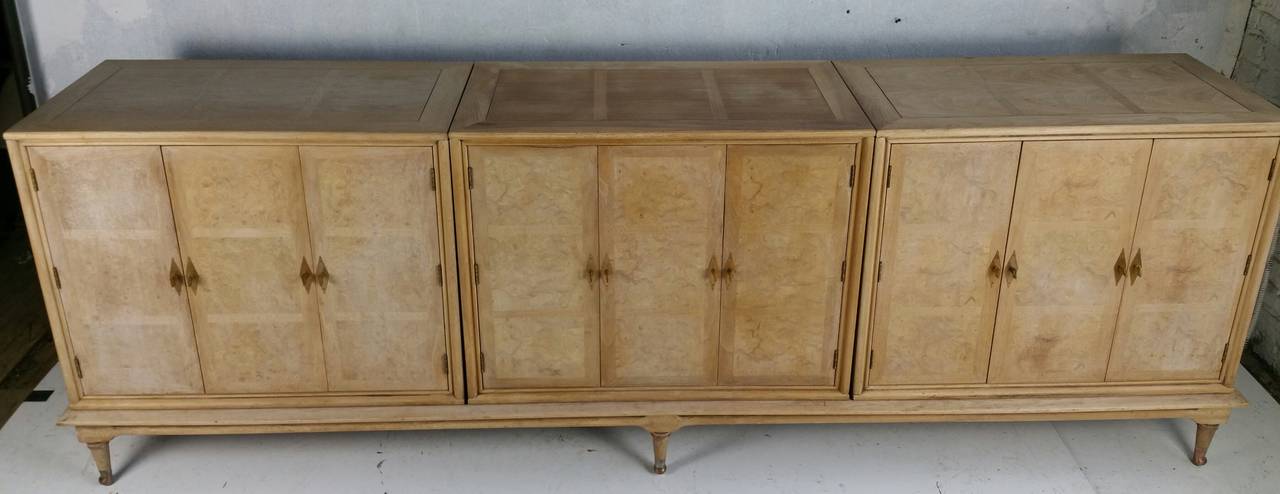 20th Century Mastercraft Burl Wood Cabinet / Sideboard