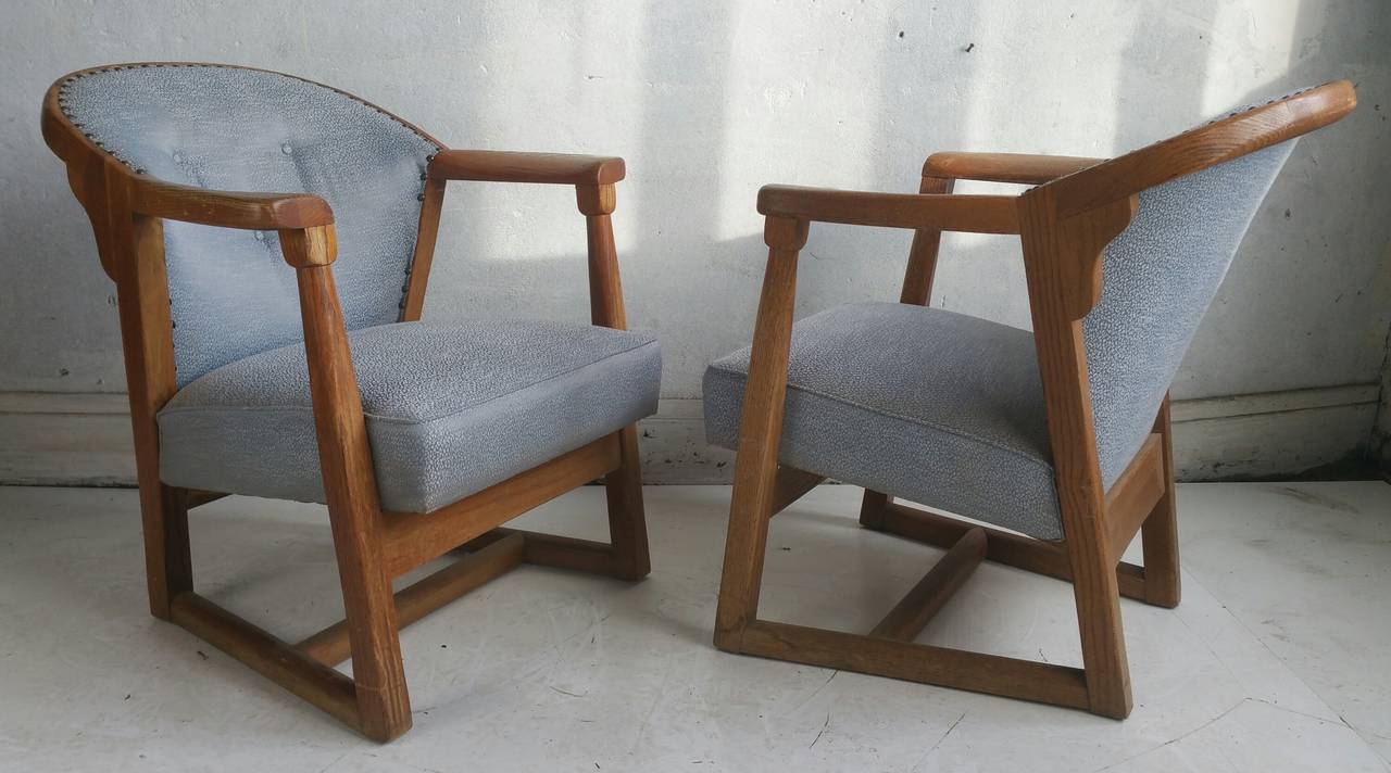 Pair of Mid-Century Modern Lounge Chairs by Jack Van Der Molen, Jamestown Lounge