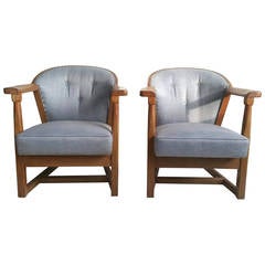 Pair of Mid-Century Modern Lounge Chairs by Jack Van Der Molen, Jamestown Lounge
