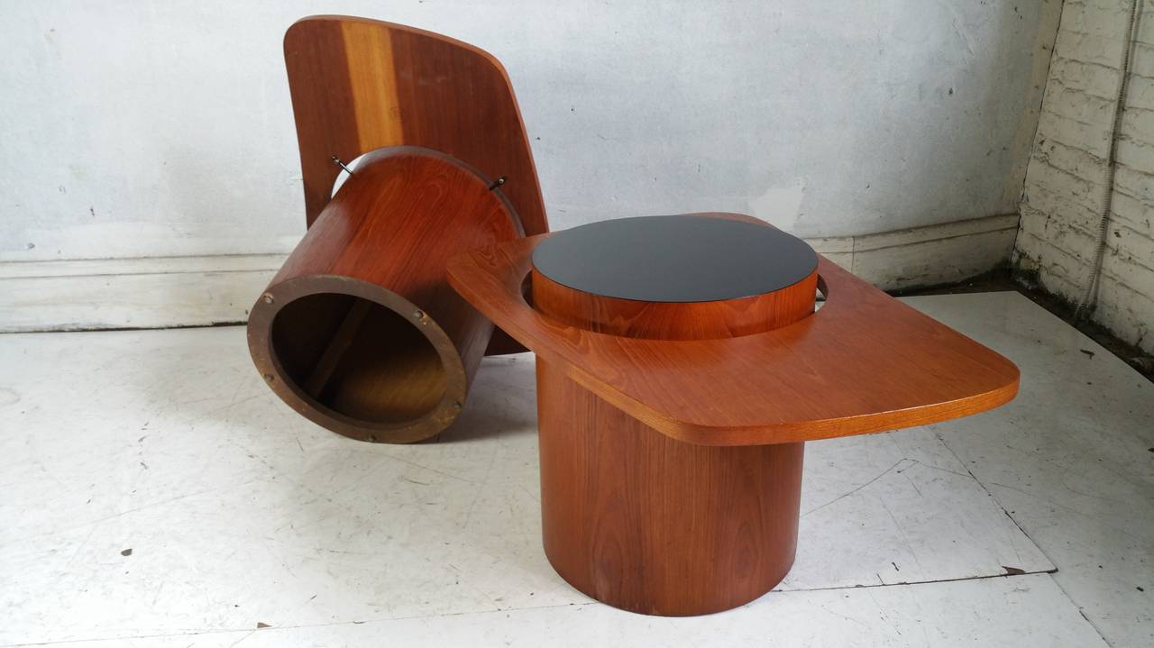 Veneer Teak Expo 67 Pair of Cocktail Tables by RS Associates