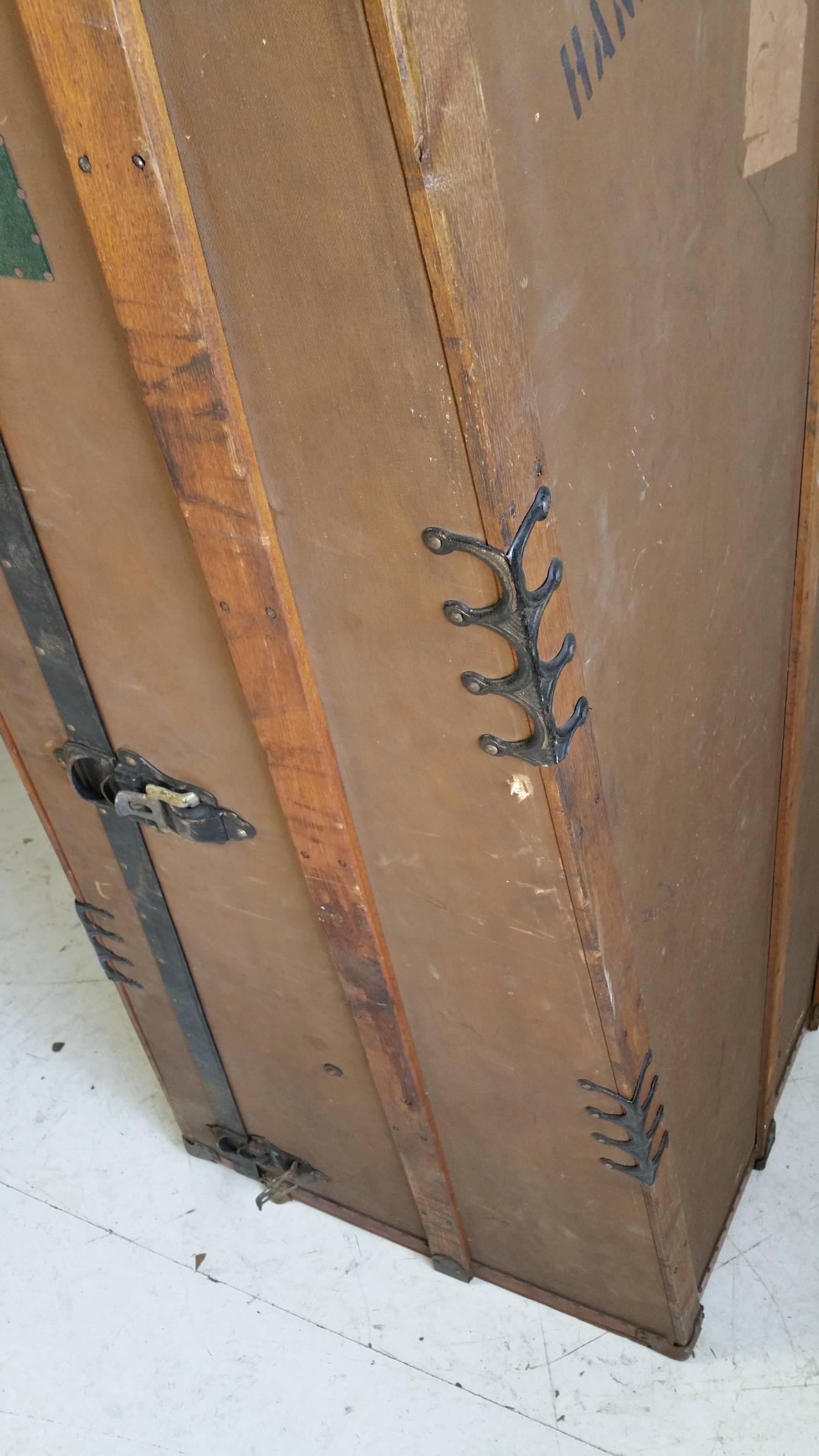 Industrial Antique Lyon & Healy Grand Harp Case or Trunk, Chicago