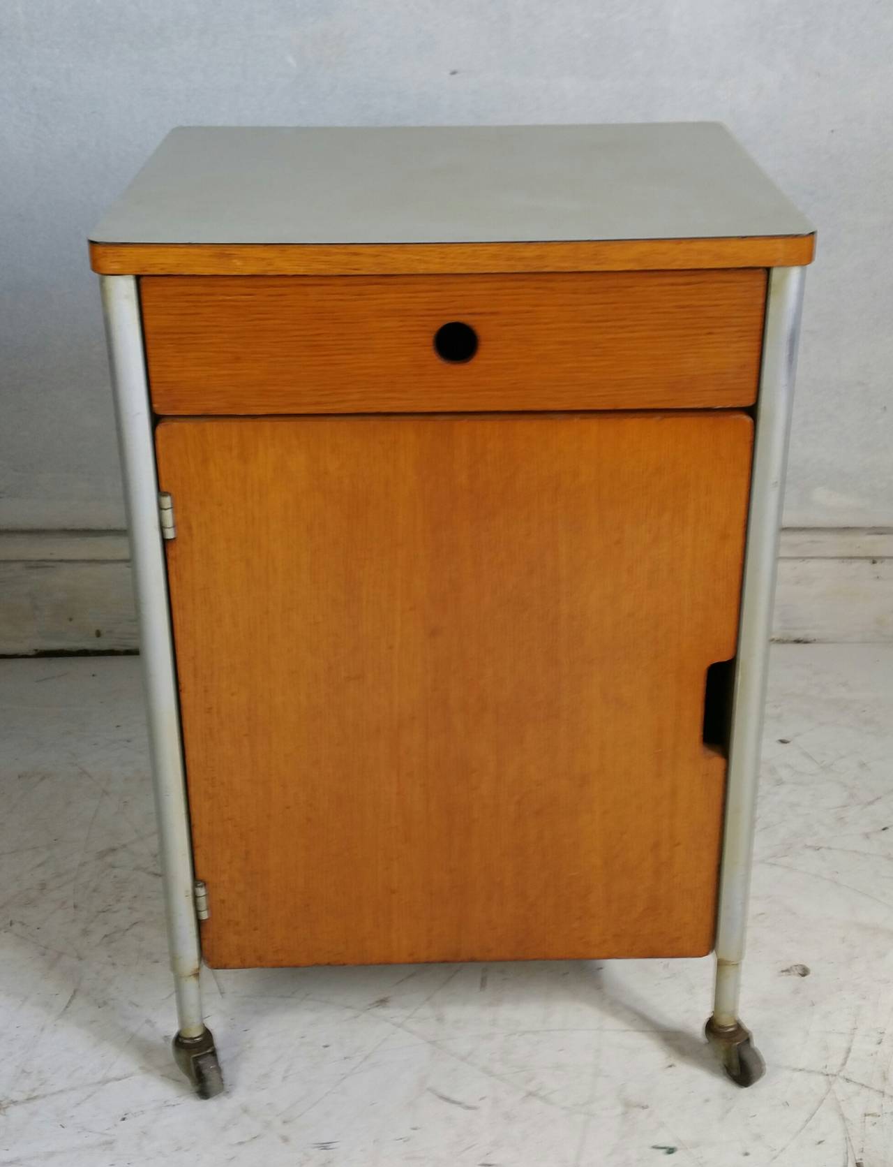 Raymond Loewy Industrial Rolling Cabinet 1