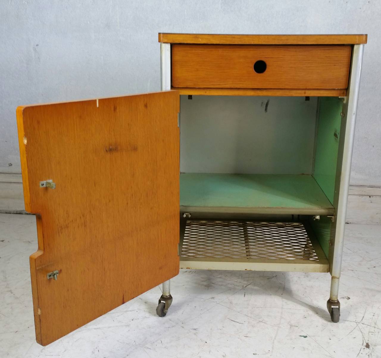 American Raymond Loewy Industrial Rolling Cabinet