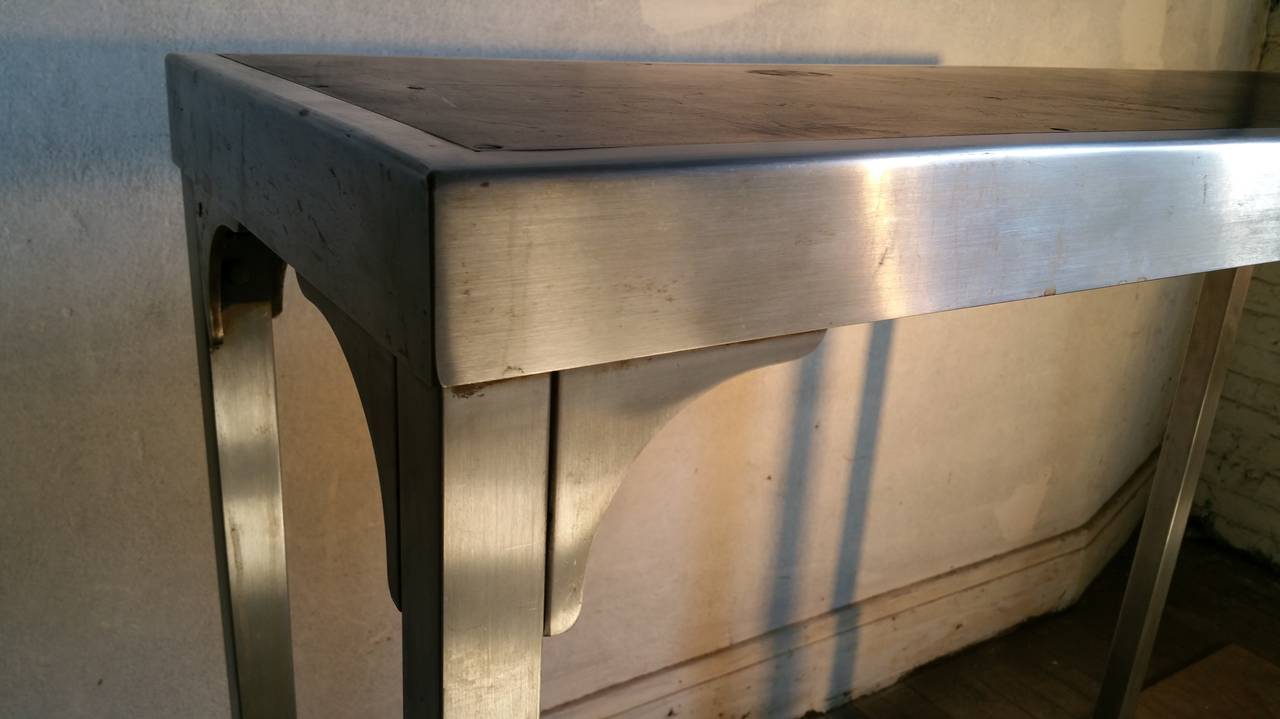 Art Deco Machine Age Stainless Steel Console Table Or Desk At Stdibs - Art Deco Machine Age Stainless Steel Console Table Or Desk art deco machine age stainless steel console table or desk at stdibs - art deco machine age stainless steel console table or desk