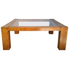 Milo Baughman for Lane Modernist Burl Cocktail Table 5