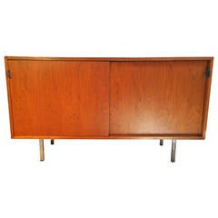 Early Florence Knoll Walnut Credenza or Sideboard