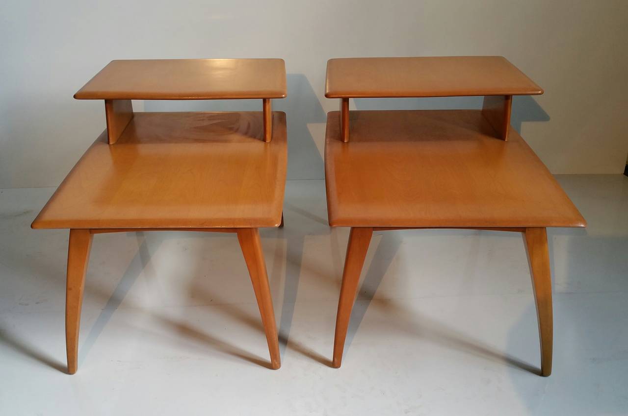 20th Century Classic Mid-Century Modern Heywood Wakefield Tiered Stands