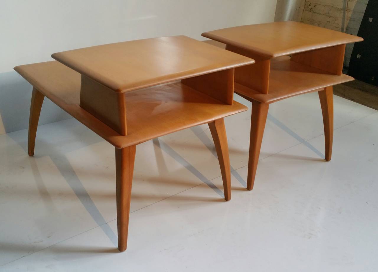 American Classic Mid-Century Modern Heywood Wakefield Tiered Stands