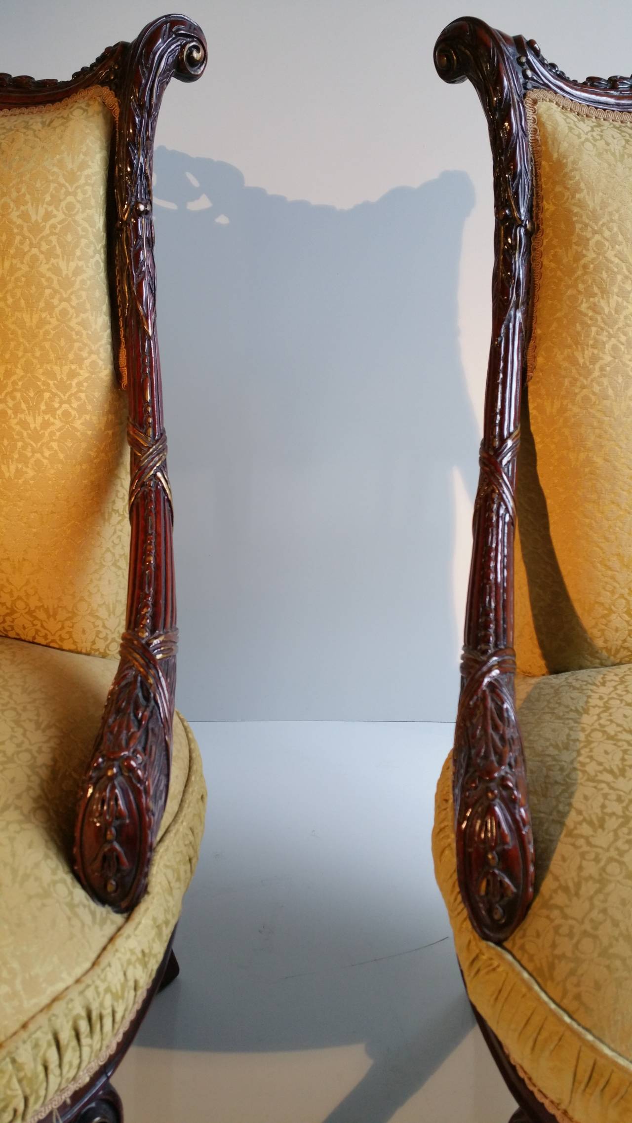 Pair of 1940s Hollywood Regency Chairs  Attributed to Grosfeld House 1