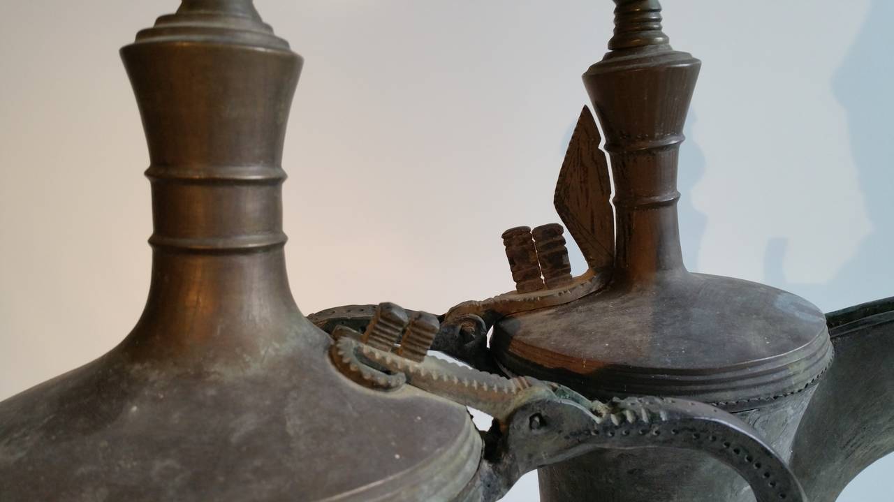 Medieval Monumental Antique Decorative Turkisk or Middle Eastern Pouring Vessels or Ewers