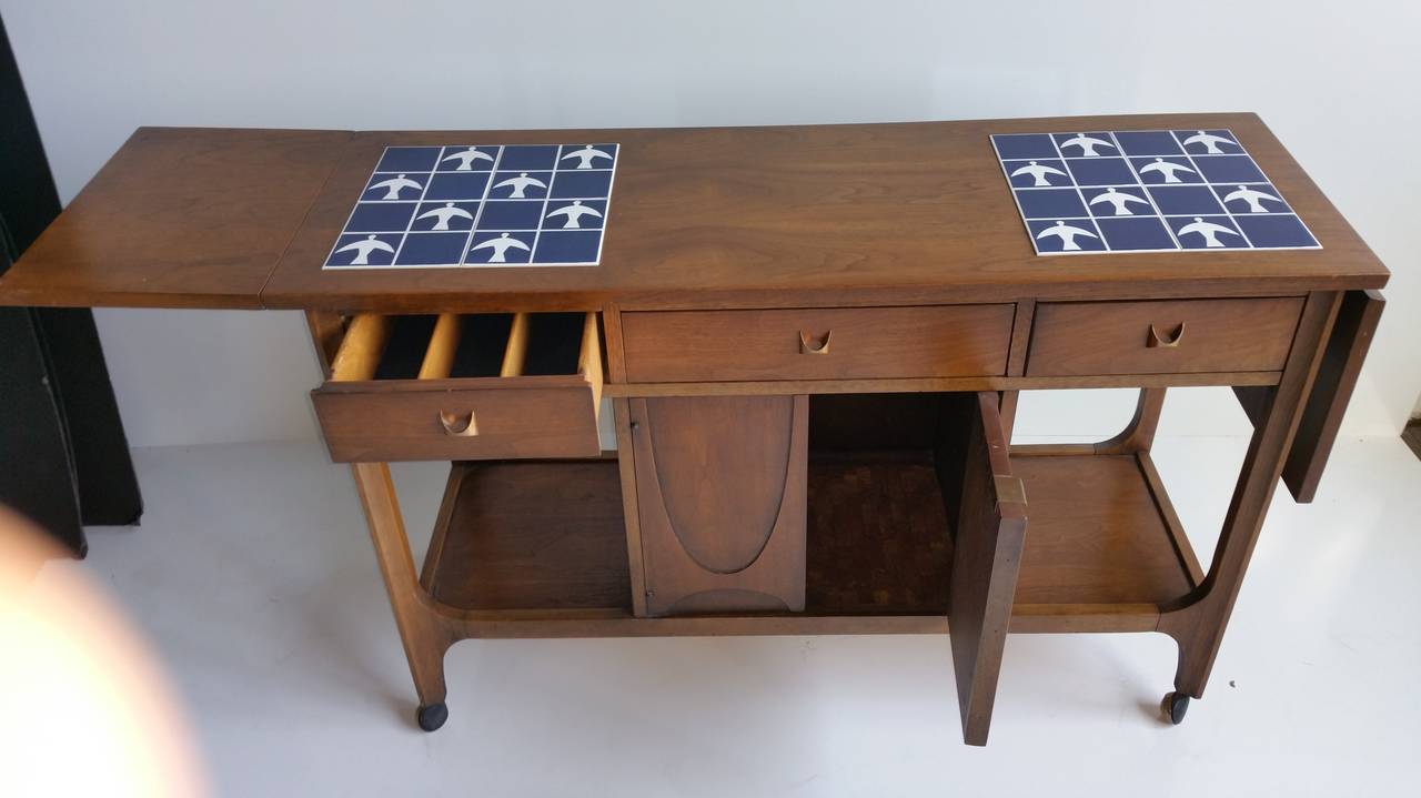 broyhill brasilia bar cart