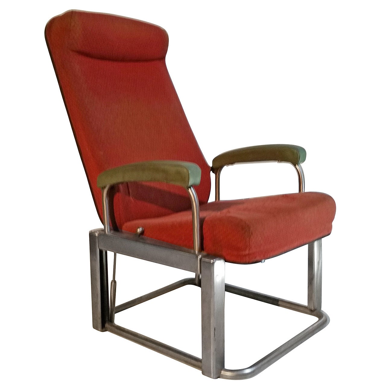 Henry Dreyfuss Industrial or Machine Age Lounge Chair for Pullman Train
