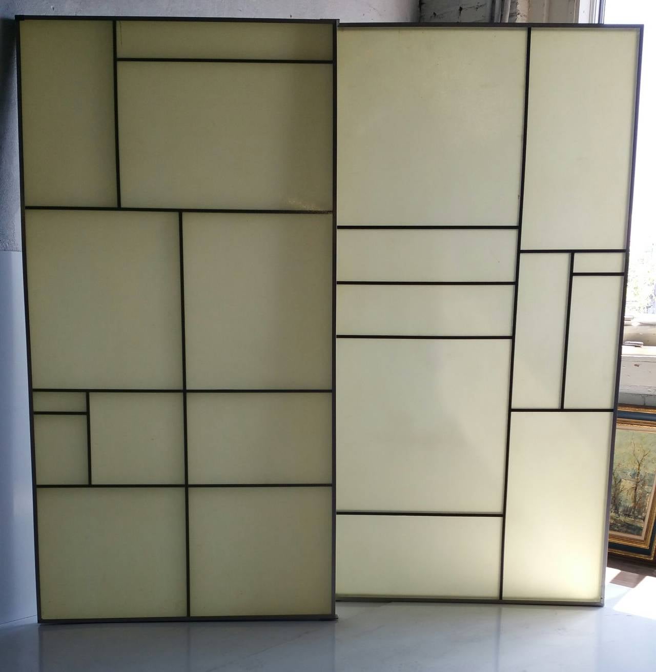 Architectural Aluminum and Fiberglass Panels or Screen, Mondrian Design In Good Condition In Buffalo, NY