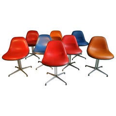 Set of Eight Eames and Girard Side Chairs for La Fonda by Herman Miller 11