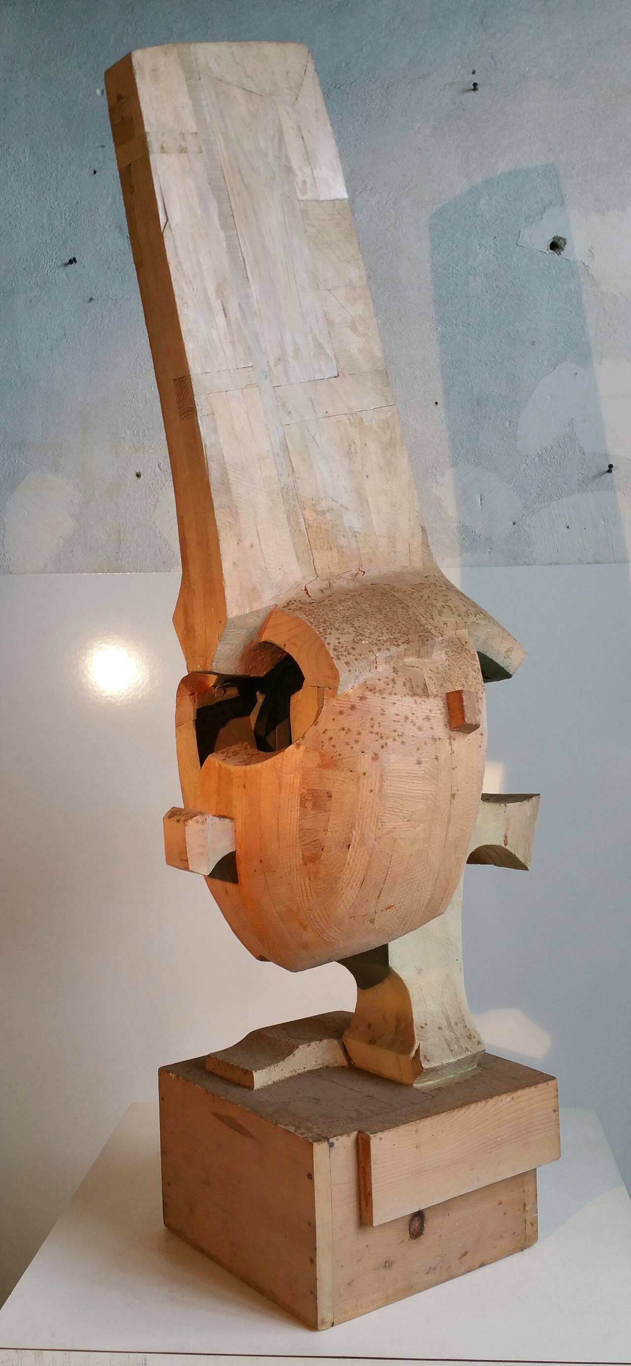 Futurist Monumental Abstract Wood Sculpture, Robert Brock, Buffalo, New York
