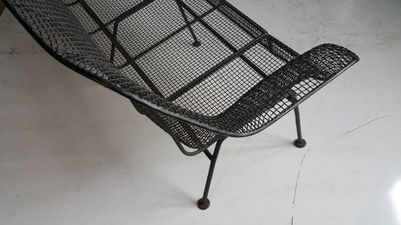Classic Mid-Century Modern Sculptura Four Seat Sofa. Designed by Russell Woodard, Woodard Outdoor Furniture Co.