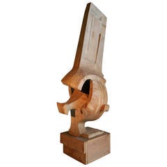 Monumental Abstract Wood Sculpture, Robert Brock, Buffalo, New York