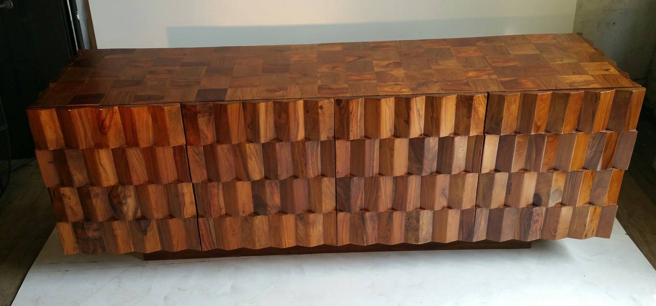 Rare Brutalist Sideboard, Custom Built 2