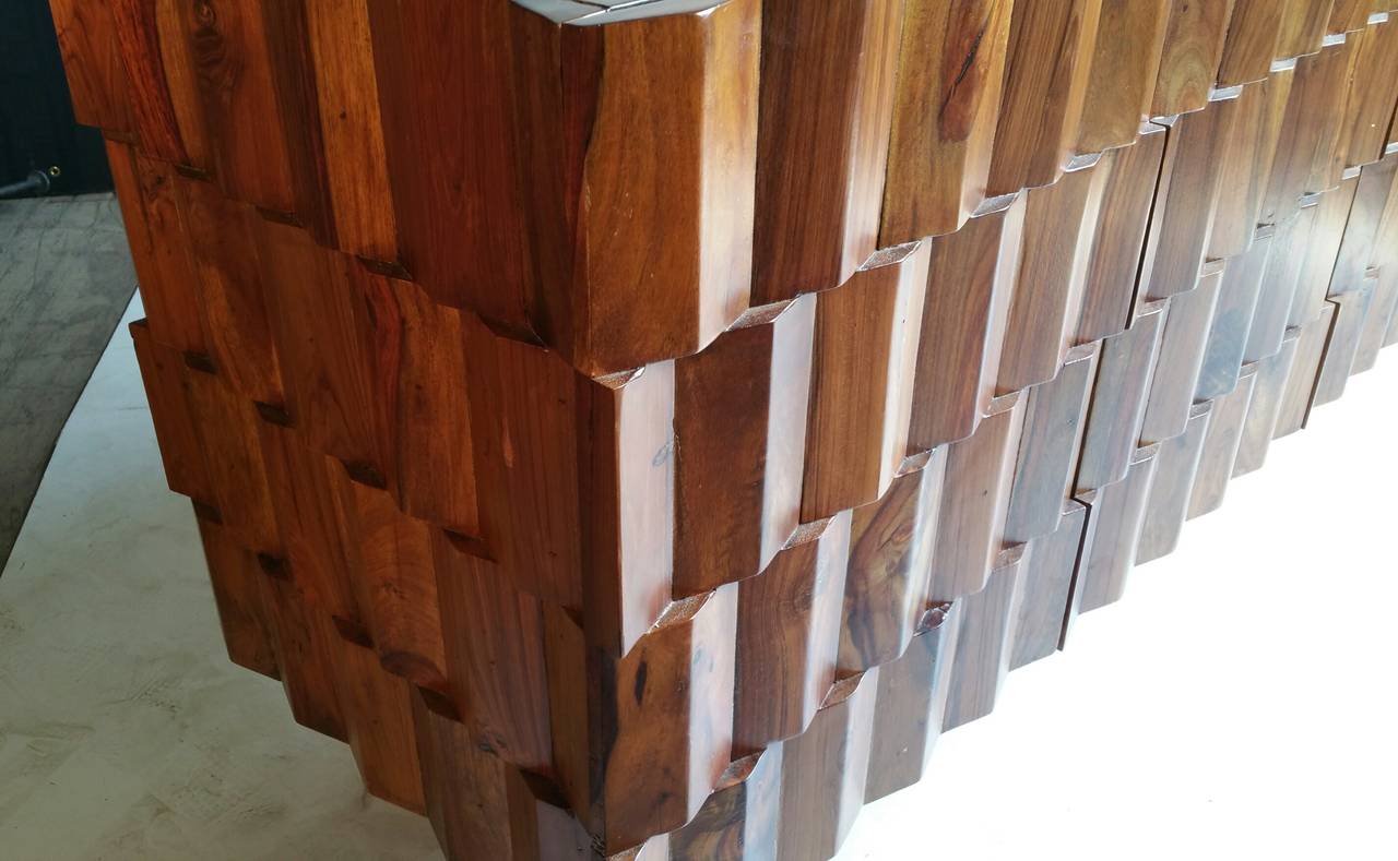 Rare Brutalist Sideboard, Custom Built 1