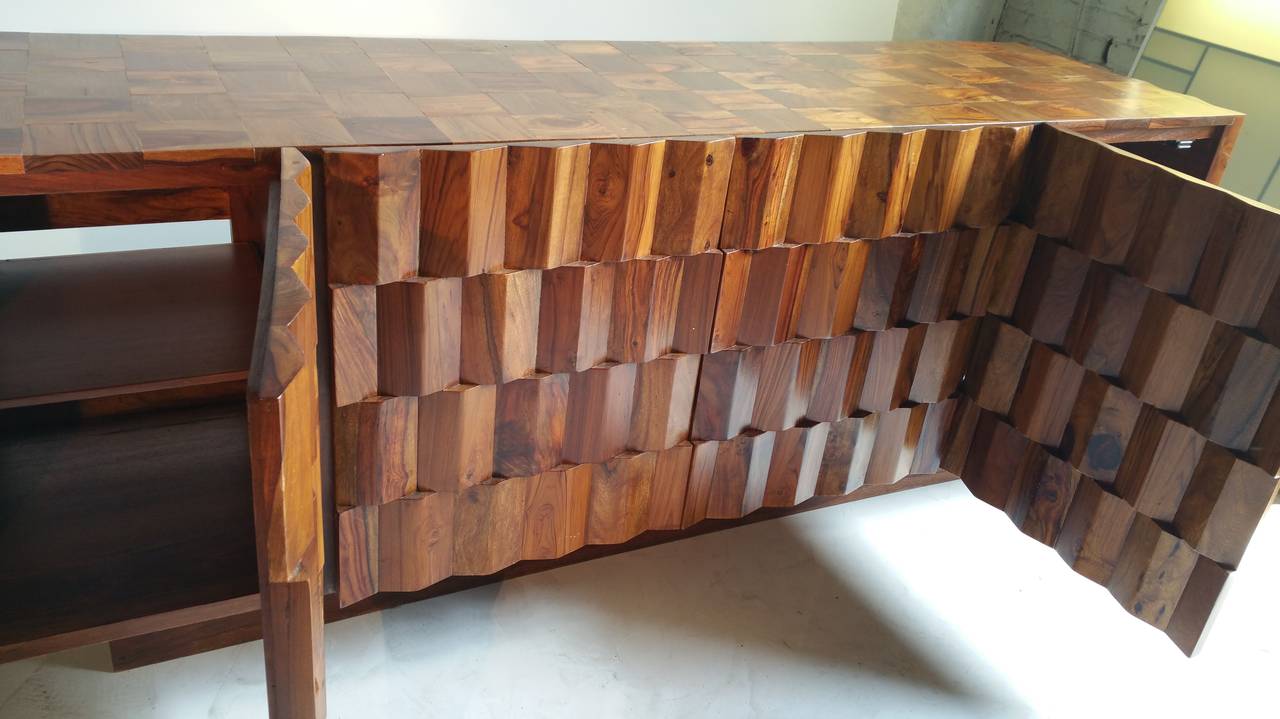 20th Century Rare Brutalist Sideboard, Custom Built