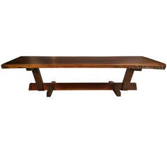 Modernist Free Edge Table or Bench Handcrafted by Griff Logan