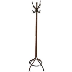 Vintage American Industrial "Spider" Brass and Steel Coat Stand, Modernist