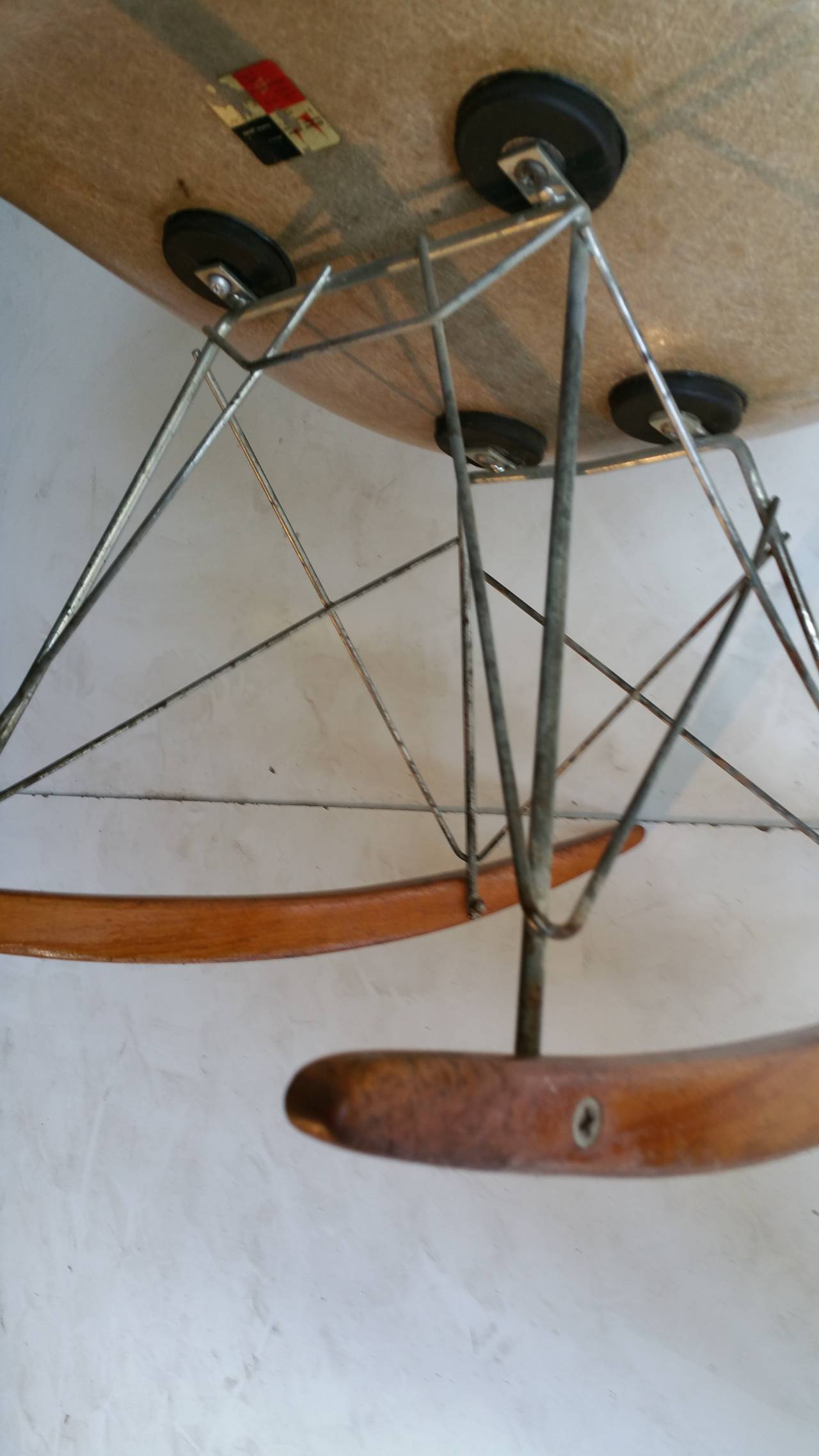 20th Century First Year Production of Charles and Ray Eames Rope-Edge Rocker, Zenith Labell
