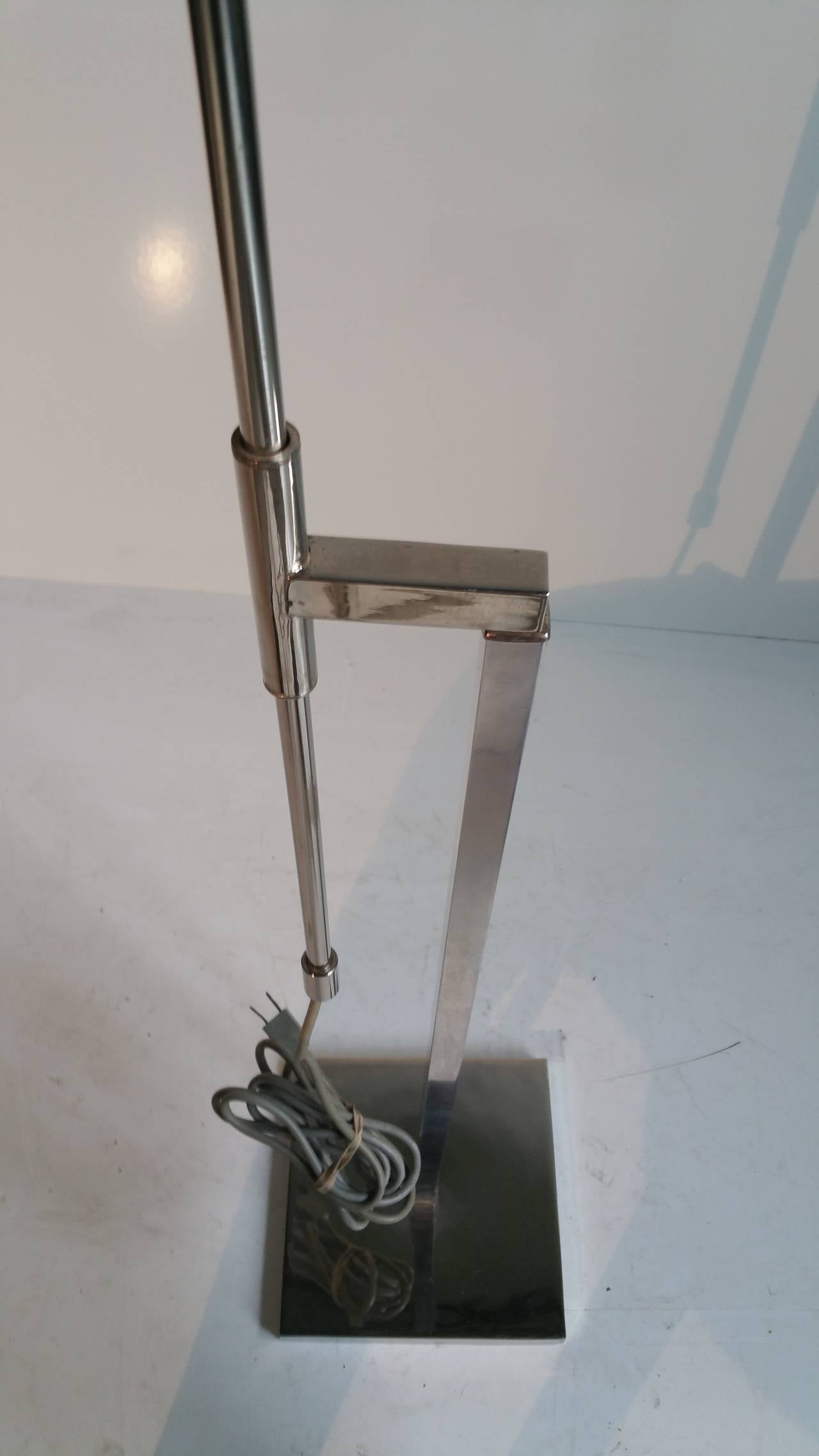 Laurel Adjustable and Rotating Chrome Steel Floor Lamp 1