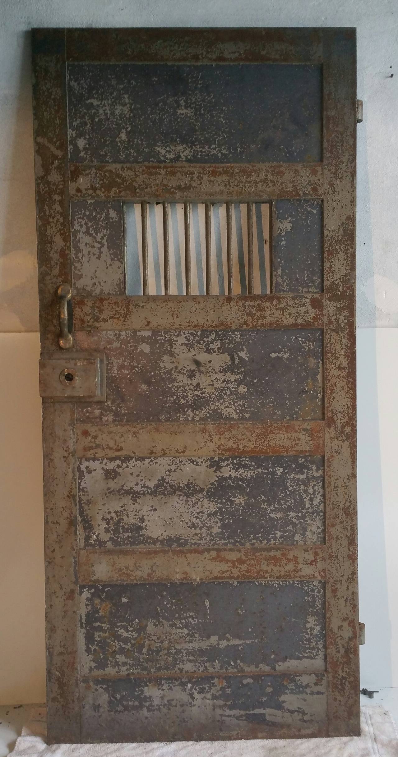 1920s Heavy Steel Prison Door 1